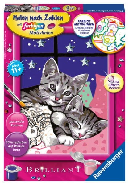Ravensburger Malen nach Zahlen, Schlafende Katzen