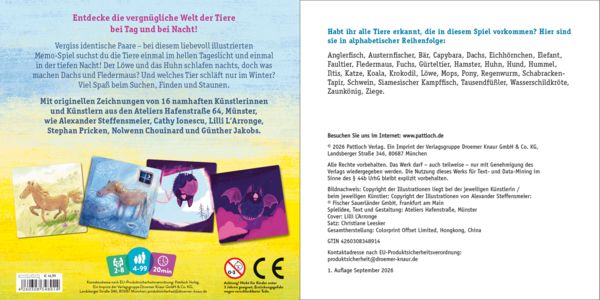 Produktbild: Mein Tag & Nacht-Tiermemo