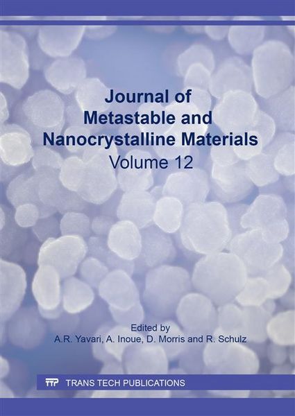 Produktbild: Journal of Metastable and Nanocrystalline Materials: e-volume 2002