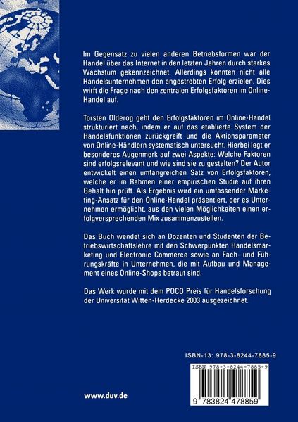 Produktbild: Faktoren des Markterfolges im Online-Handel