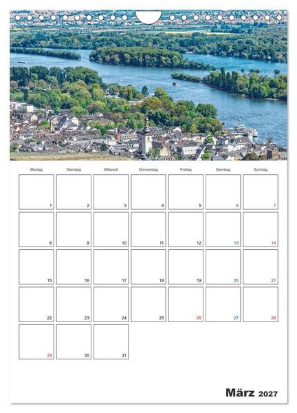Produktbild: Rheingau Terminplaner (Wandkalender 2027 DIN A4 hoch), CALVENDO Monatskalender