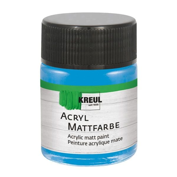 KREUL Acryl Mattfarbe hellblau 50ml Glas