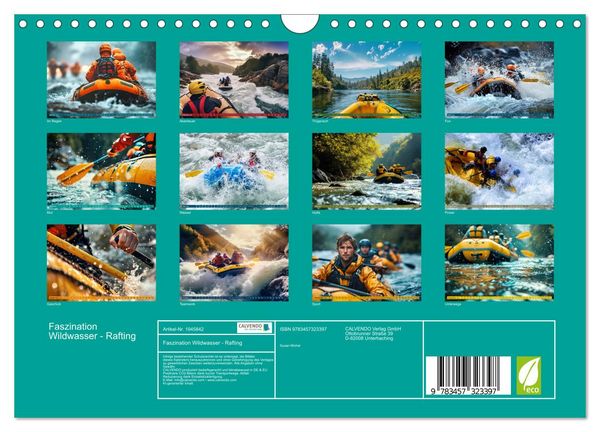 Produktbild: Faszination Wildwasser - Rafting (Wandkalender 2026 DIN A4 quer), CALVENDO Monatskalender