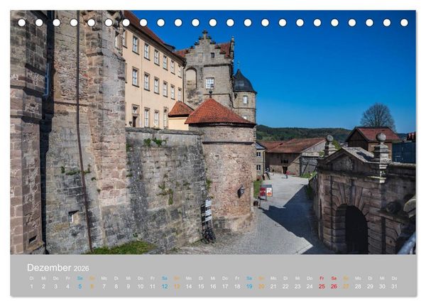 Produktbild: Kronach - drei Fl&uuml;sse und eine Festung (Tischkalender 2026 DIN A5 quer), CALVENDO Monatskalender