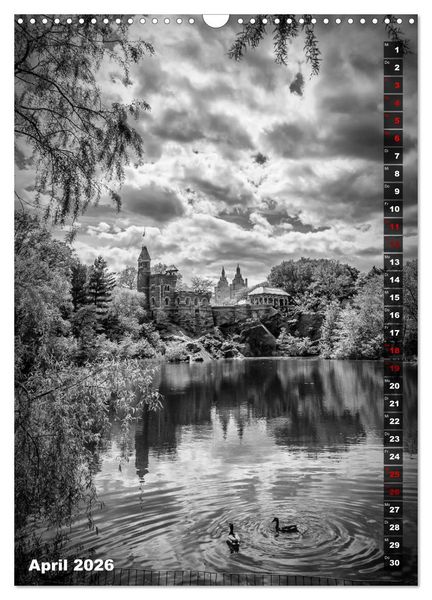 Produktbild: NEW YORK CITY Monochrome Stadtansichten (Wandkalender 2026 DIN A3 hoch), CALVENDO Monatskalender