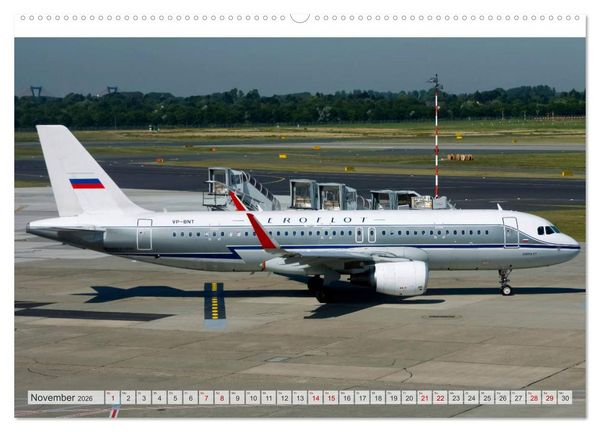 Produktbild: Flugzeuge im Retro-Stil (hochwertiger Premium Wandkalender 2026 DIN A2 quer), Kunstdruck in Hochglanz