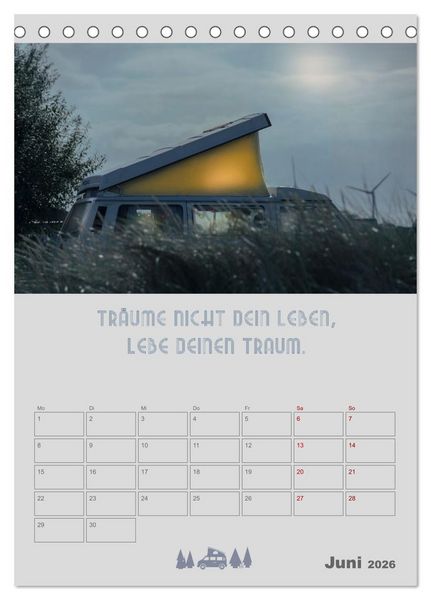 Produktbild: Vanlife - Hotel kann jeder! (Tischkalender 2026 DIN A5 hoch), CALVENDO Monatskalender