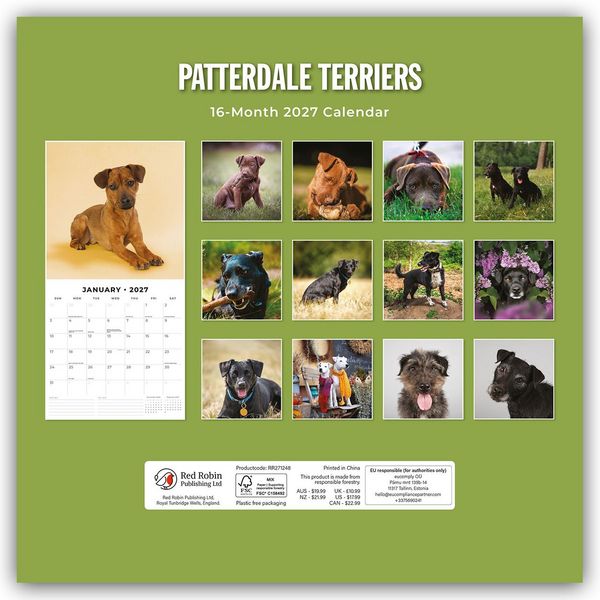Produktbild: Patterdale Terriers &ndash; Patterdale Terrier &ndash; Schwarzer Terrier 2027 &ndash; 16-Monatskalender