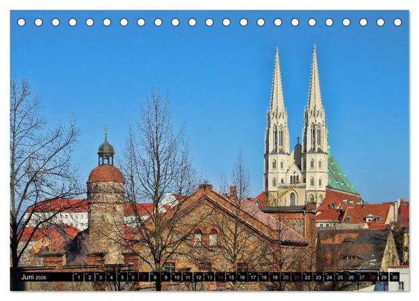Produktbild: G&ouml;rlitz - Die Perle Niederschlesiens (Tischkalender 2026 DIN A5 quer), CALVENDO Monatskalender