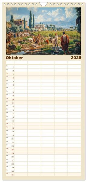 Produktbild: Familienplaner 2026 - Im Schatten des Kolosseums mit 5 Spalten (Wandkalender, 21 x 45 cm) CALVENDO
