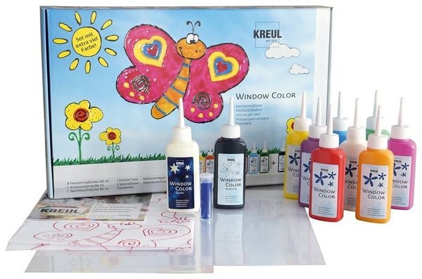 Produktbild: KREUL Window Color Set mit extra viel Farbe, 8 x 80 ml