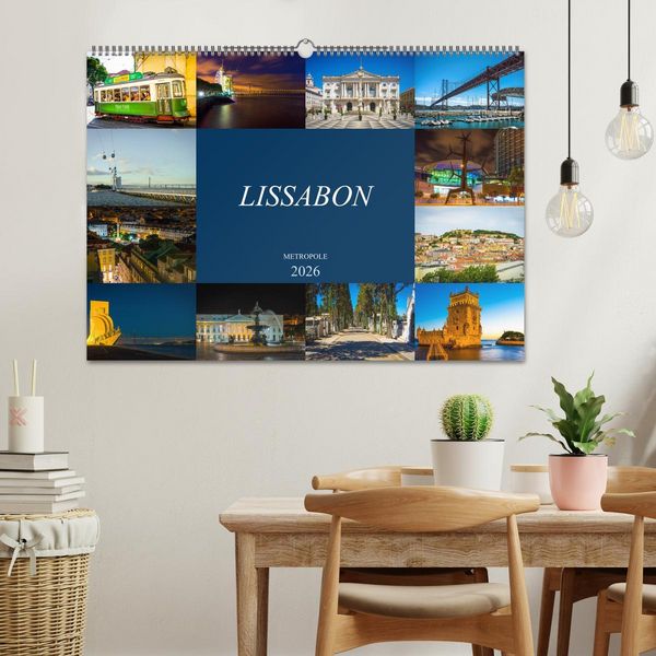 Produktbild: Metropole Lissabon (Wandkalender 2026 DIN A2 quer), CALVENDO Monatskalender