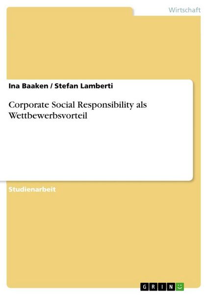 Produktbild: Corporate Social Responsibility als Wettbewerbsvorteil
