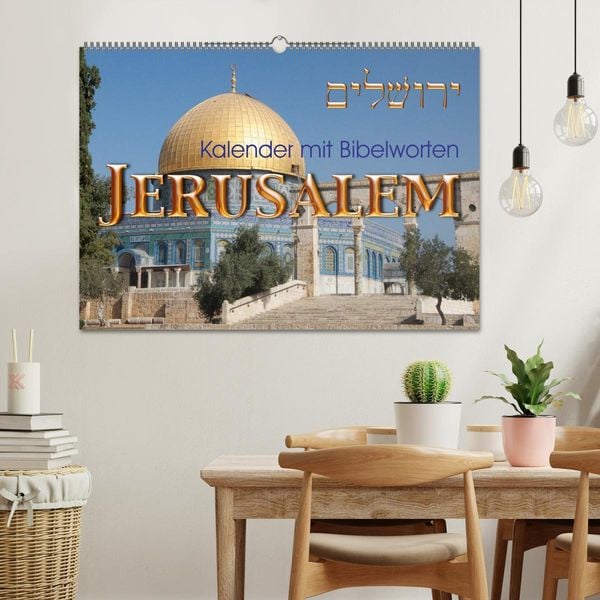 Produktbild: Jerusalem. Kalender mit Bibelworten (Wandkalender 2026 DIN A2 quer), CALVENDO Monatskalender