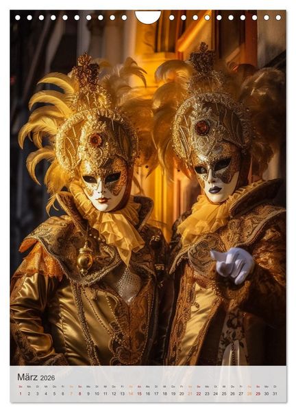 Produktbild: Karneval in Venedig (Wandkalender 2026 DIN A4 hoch), CALVENDO Monatskalender