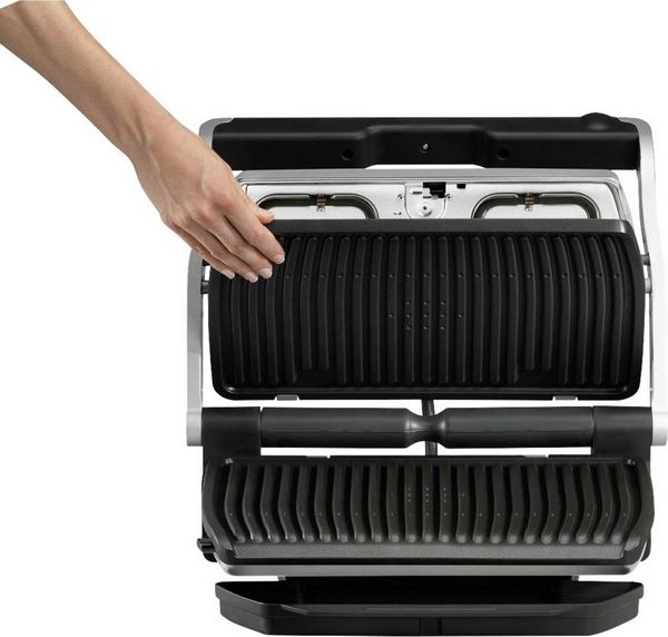 Produktbild: Tefal Optigrill XL Elektro Kontaktgrill Automatische Temperaturanpassung Edelstahl (geb&uuml;rstet), Schwarz
