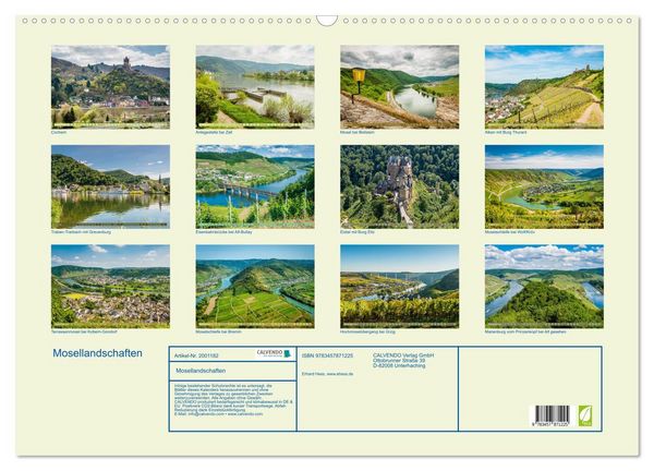 Produktbild: Mosellandschaften (Wandkalender 2026 DIN A2 quer), CALVENDO Monatskalender
