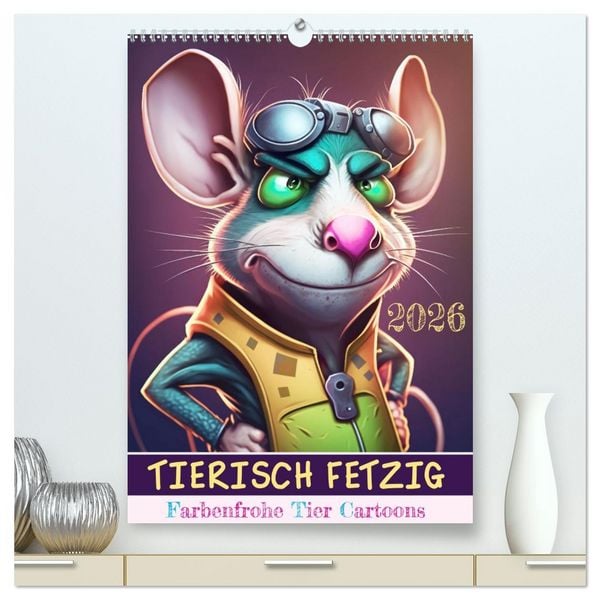 Produktbild: Tierisch fetzig (hochwertiger Premium Wandkalender 2026 DIN A2 hoch), Kunstdruck in Hochglanz