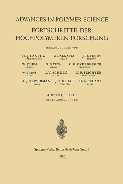 Produktbild: Fortschritte der Hochpolymeren-Forschung