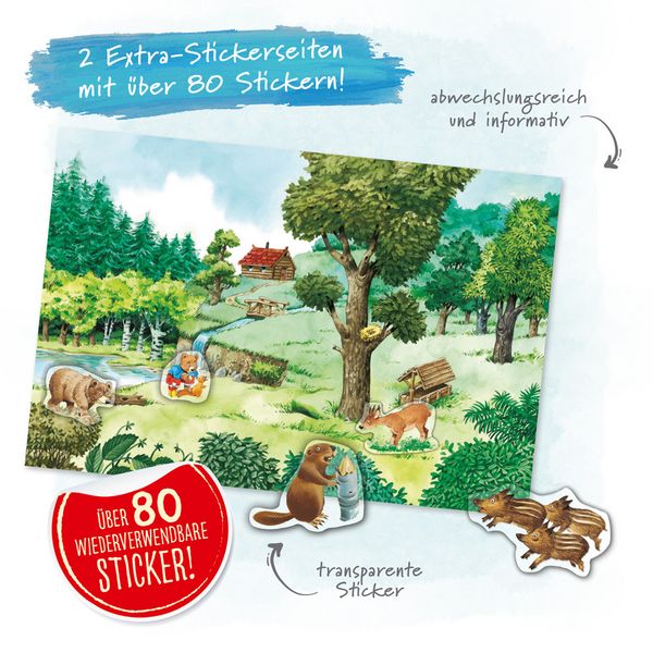 Produktbild: Tr&ouml;tsch Der Wald Geschichten Spiele Wissenswertes Stickerbuch