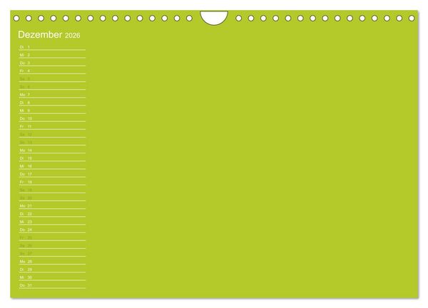 Produktbild: Bastel-Geburtstagskalender gr&uuml;n / Geburtstagskalender (Wandkalender 2026 DIN A4 quer), CALVENDO Monatskalender