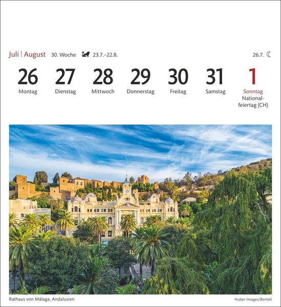 Produktbild: Spanien Sehnsuchtskalender 2027 - Wochenkalender mit 53 Postkarten