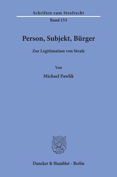 Produktbild: Person, Subjekt, B&uuml;rger.