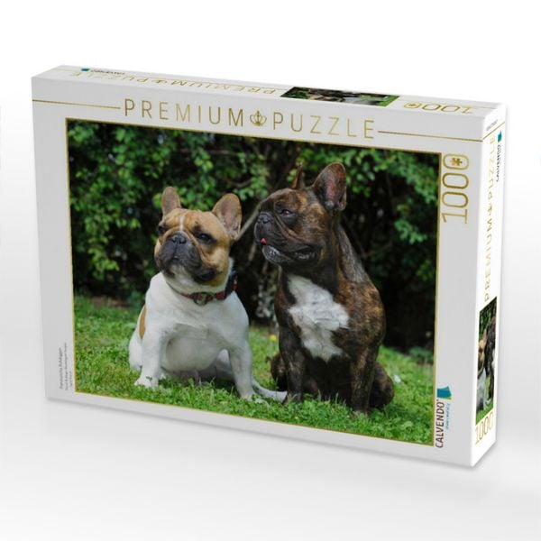 Produktbild: CALVENDO Puzzle Franz&ouml;sische Bulldoggen | 1000 Teile Lege-Gr&ouml;&szlig;e 64x48cm Foto-Puzzle f&uuml;r gl&uuml;ckliche Stunden