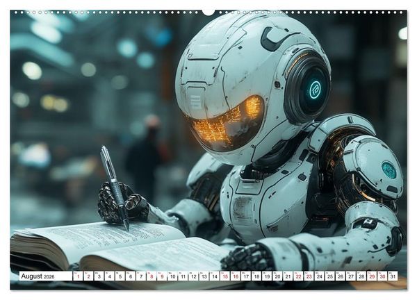 Produktbild: Roboter &ndash; Technik, Poesie und ein Hauch Magie (hochwertiger Premium Wandkalender 2026 DIN A2 quer), Kunstdruck in Hochglanz