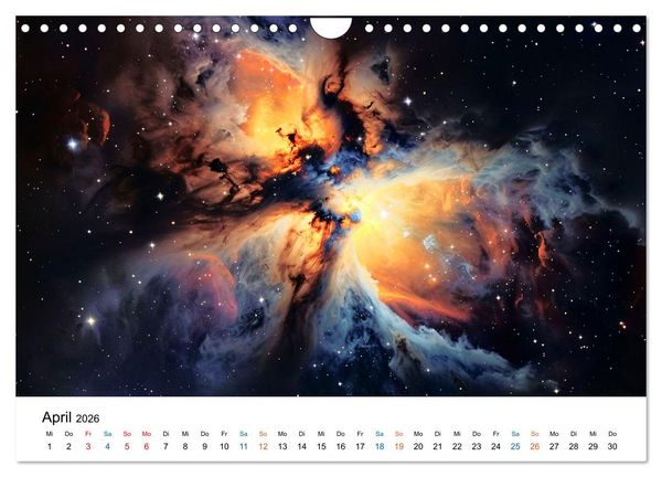 Produktbild: Strahlende Sternennebel (Wandkalender 2026 DIN A4 quer), CALVENDO Monatskalender