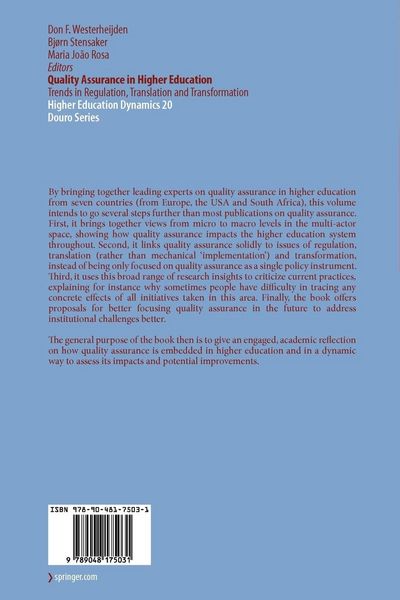 Produktbild: Quality Assurance in Higher Education