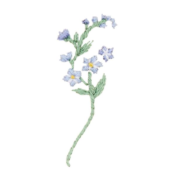Produktbild: Stick & Stitch Packung, Blumen, bunt, 21 Stk., inkl. wasserl&ouml;slicher, bedruckter Stickvorlage, Stickgarn, Sticknadel und Anleitung