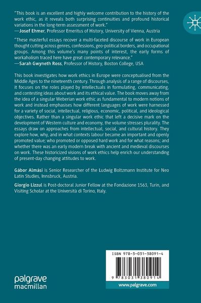 Produktbild: Rethinking the Work Ethic in Premodern Europe