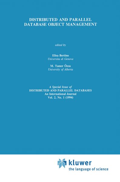 Produktbild: Distributed and Parallel Database Object Management