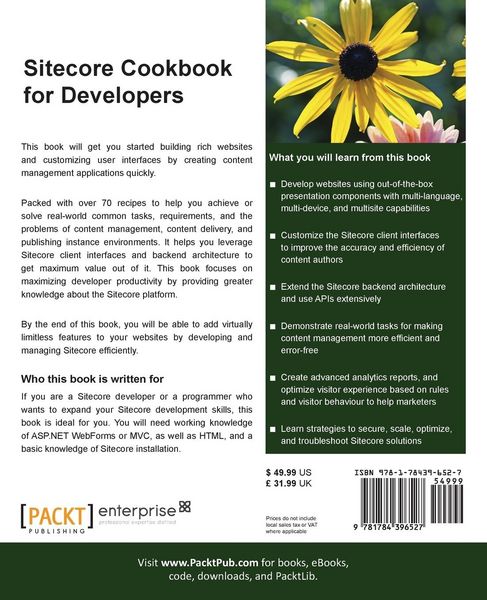 Produktbild: Sitecore Cookbook for Developers