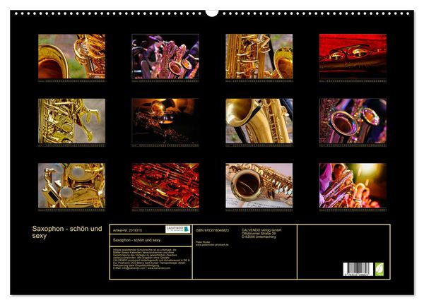 Produktbild: Saxophon - sch&ouml;n und sexy (Wandkalender 2026 DIN A2 quer), CALVENDO Monatskalender