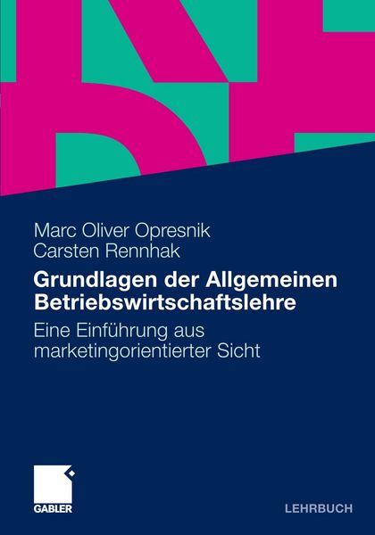 Produktbild: Grundlagen der Allgemeinen Betriebswirtschaftslehre