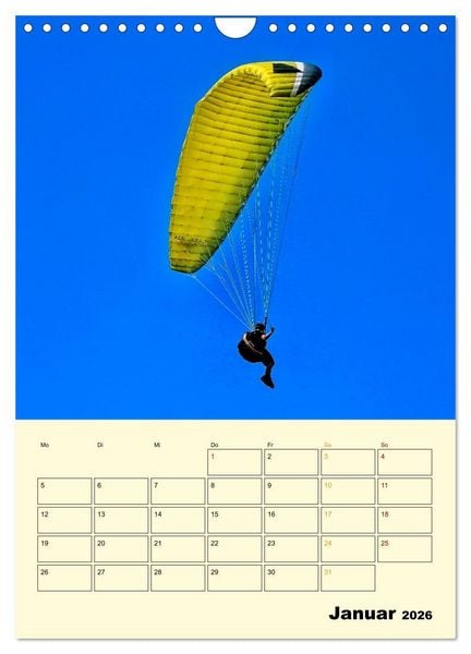 Produktbild: Paragliding - extrem aufregend (Wandkalender 2026 DIN A4 hoch), CALVENDO Monatskalender