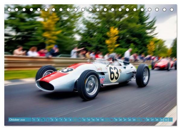Produktbild: Formel 1 in den sechziger Jahren (Tischkalender 2026 DIN A5 quer), CALVENDO Monatskalender