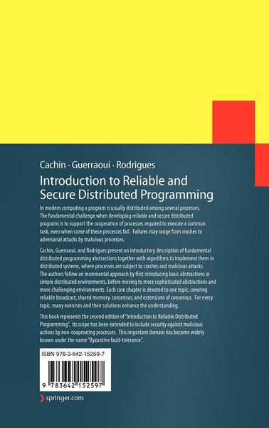 Produktbild: Introduction to Reliable and Secure Distributed Programming