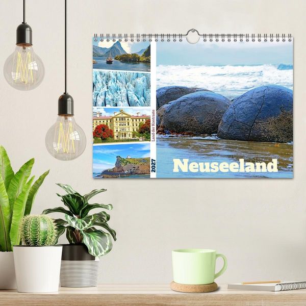 Produktbild: Neuseeland - Land der Kontraste (Wandkalender 2027 DIN A4 quer), CALVENDO Monatskalender