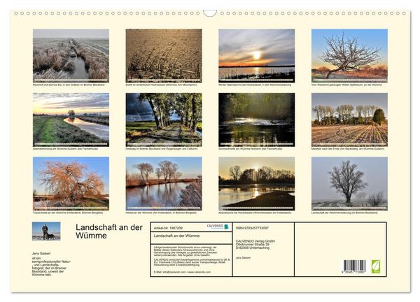 Produktbild: Landschaft an der W&uuml;mme (Wandkalender 2026 DIN A2 quer), CALVENDO Monatskalender