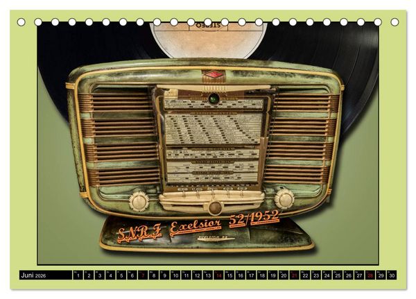 Produktbild: RADIO LEGENDEN (Tischkalender 2026 DIN A5 quer), CALVENDO Monatskalender