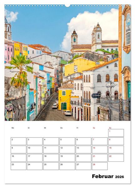 Produktbild: Salvador de Bahia - wundersch&ouml;nes Reiseziel (hochwertiger Premium Wandkalender 2026 DIN A2 hoch), Kunstdruck in Hochglanz