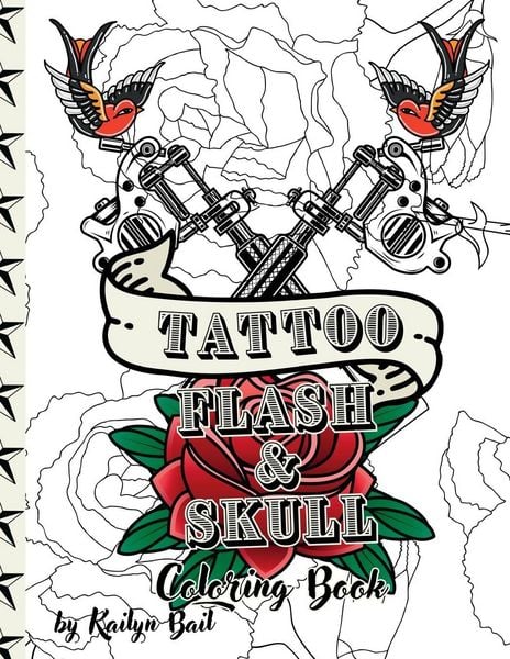 Produktbild: Tattoo Flash and Skull Coloring Book