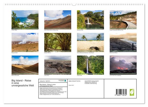 Produktbild: Big Island - Reise in eine unvergessliche Welt (hochwertiger Premium Wandkalender 2026 DIN A2 quer), Kunstdruck in Hochglanz