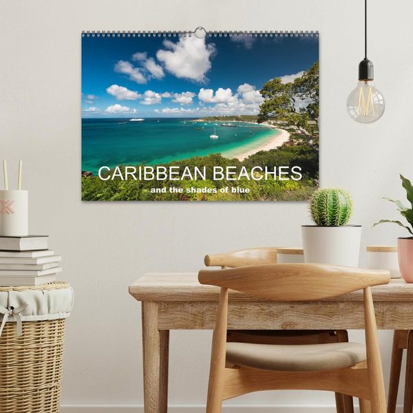 Produktbild: Caribbean beaches and the shades of blue (Wall Calendar 2026 DIN A3 landscape), CALVENDO 12 Month Wall Calendar