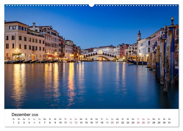 Produktbild: Venedig - Die sch&ouml;nsten Orte (hochwertiger Premium Wandkalender 2026 DIN A2 quer), Kunstdruck in Hochglanz