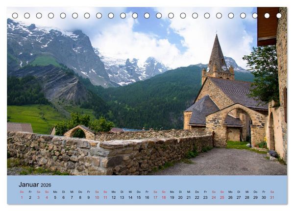 Produktbild: Dorfidyllen in Frankreich (Tischkalender 2026 DIN A5 quer), CALVENDO Monatskalender