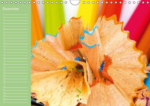 Produktbild: Die bunte Welt der Stifte - Geburtstagskalender (Wandkalender immerw&auml;hrend DIN A4 quer)